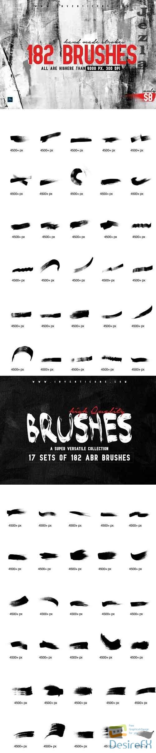CreativeMarket - 182 Hand Made Brushes 5676111
