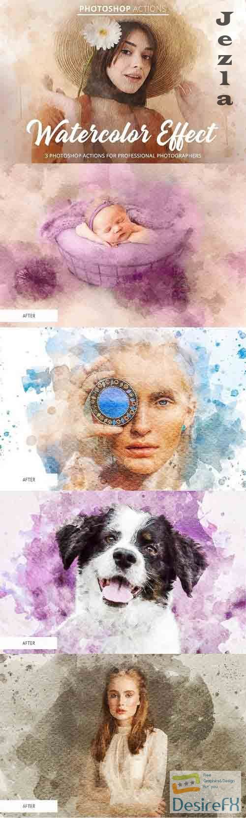 CreativeMarket - Watercolor Effect Actions for Ps 4848176