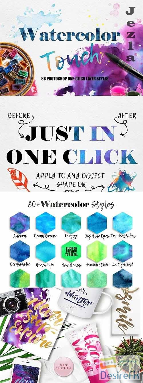 CreativeMarket - Watercolor Photoshop Layer Styles 5570845