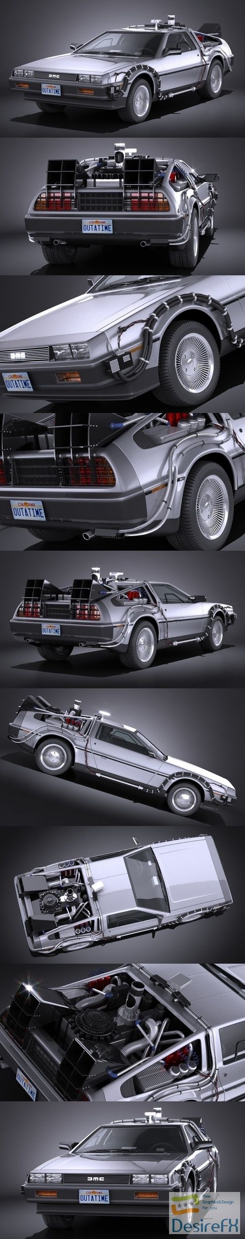 DeLorean DMC-12 Back To The Future episode 1 3D Model