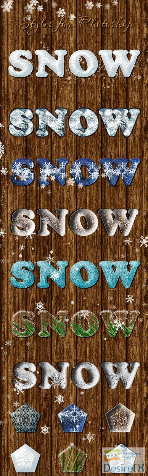 Snow & Winter - 6 Photoshop Styles