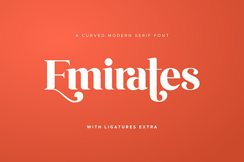 Emirates - Beautiful Curved Font