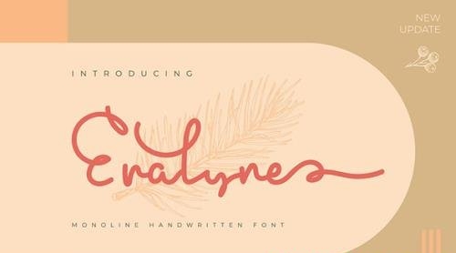 Eralyne | Monoline Handwritten Font OTF-TTF