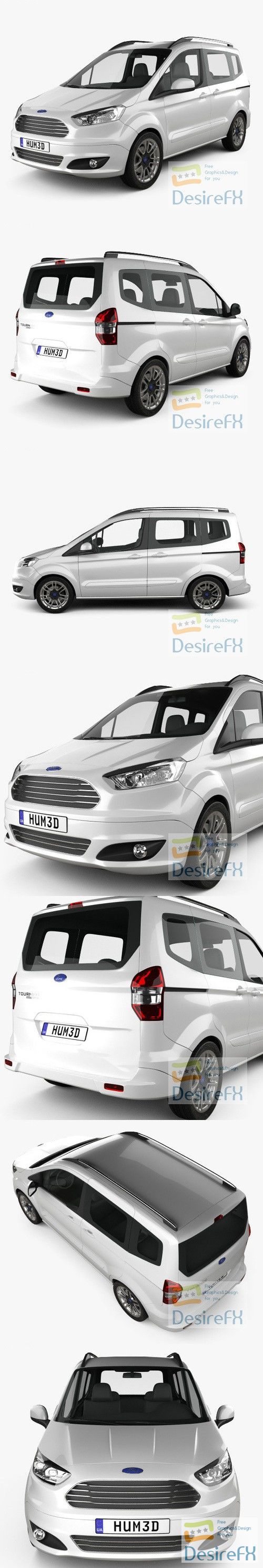 Ford Tourneo Courier 2013 3D Model