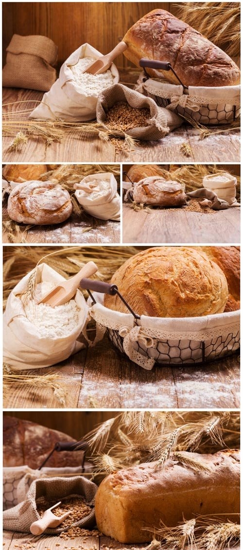 Freshly baked bread stock photo