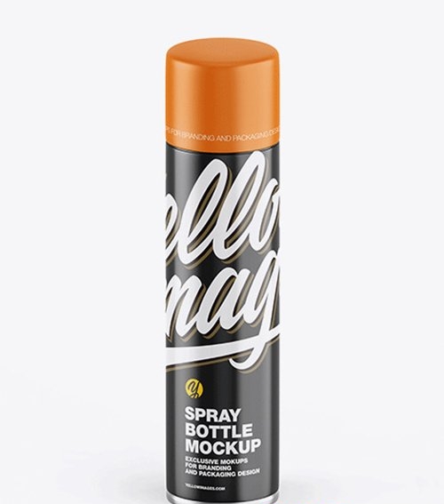 Glossy Spray Bottle w/ Matte Cap Mockup 53476