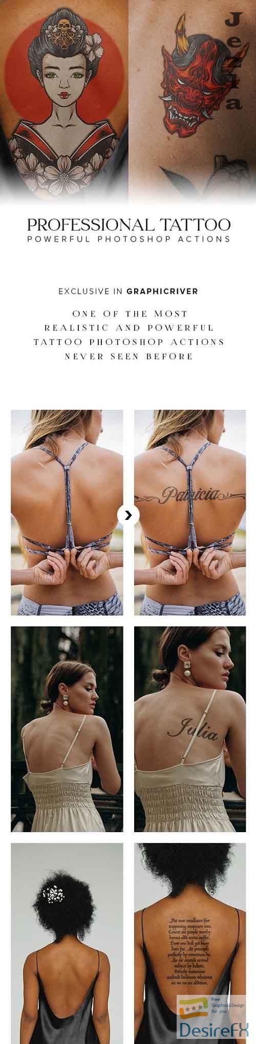 GraphicRiver - Professional Tattoo Photoshop Actions 29396958