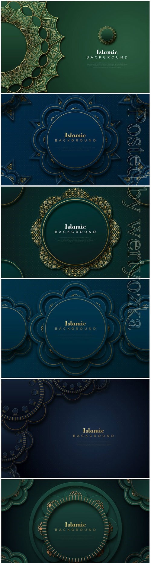 Islamic vector background with classic ornaments