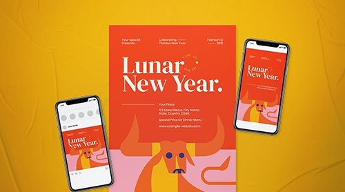 Lunar New Year Flyer Set
