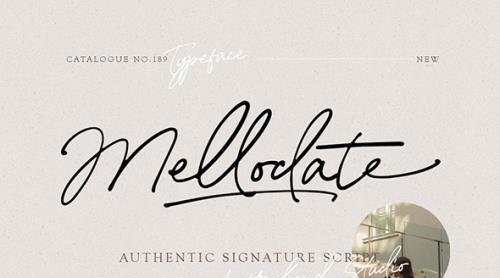 Mellodate - Signature Script Font