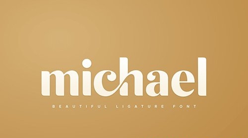 Michael - beautiful ligature font