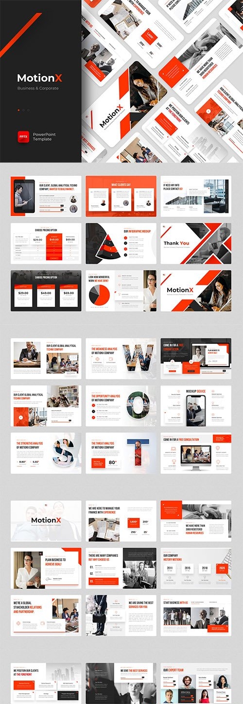 MotionX - Business Powerpoint, Keynote and Google Slides Template