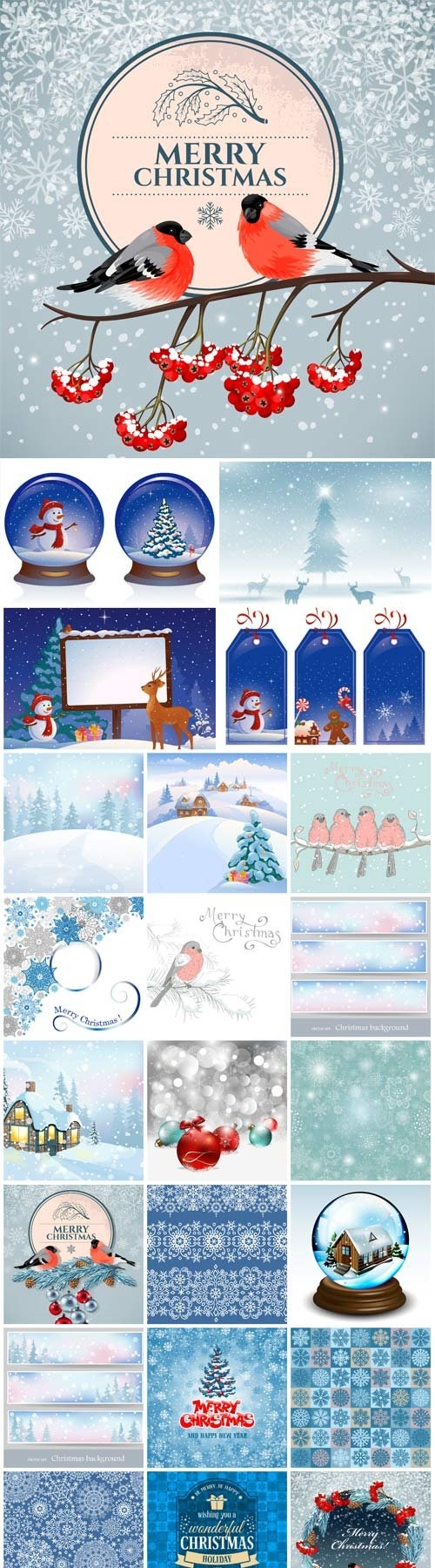 New Year and Christmas illustrations in vector - 10