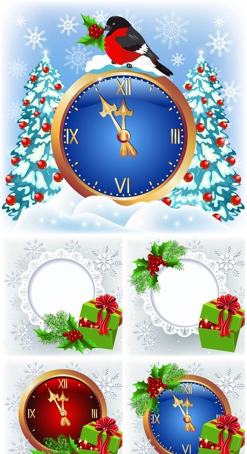 New Year and Christmas illustrations in vector - 16