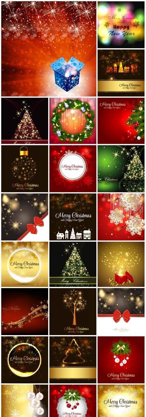 New Year and Christmas illustrations in vector - 20