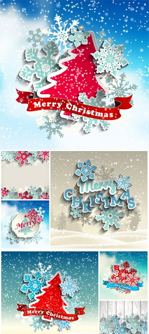 New Year and Christmas illustrations in vector - 23