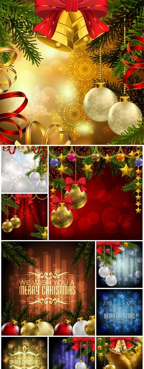 New Year and Christmas illustrations in vector - 27