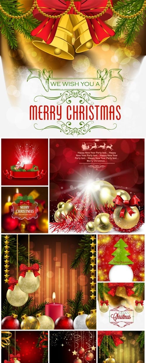 New Year and Christmas illustrations in vector - 28