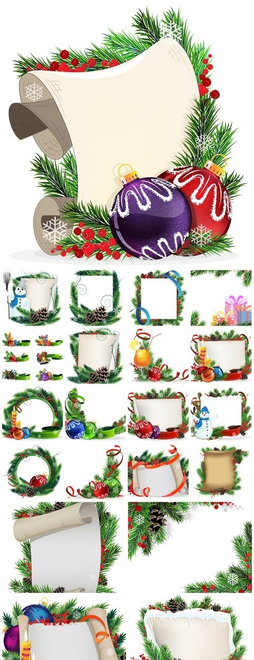 New Year and Christmas illustrations in vector - 30