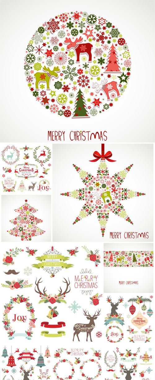 New Year and Christmas illustrations in vector - 31