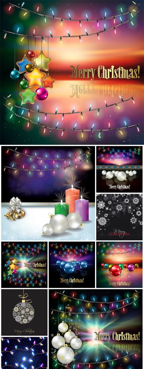 New Year and Christmas illustrations in vector - 34