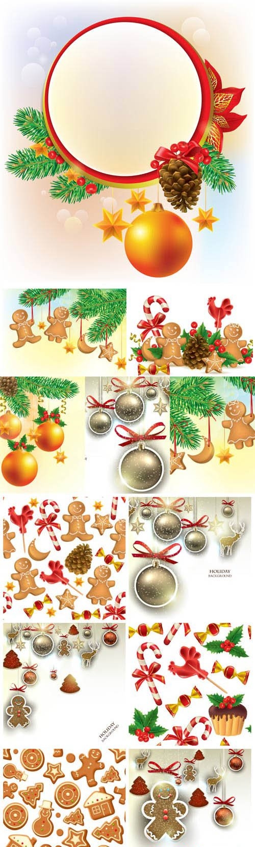 New Year and Christmas illustrations in vector - 48