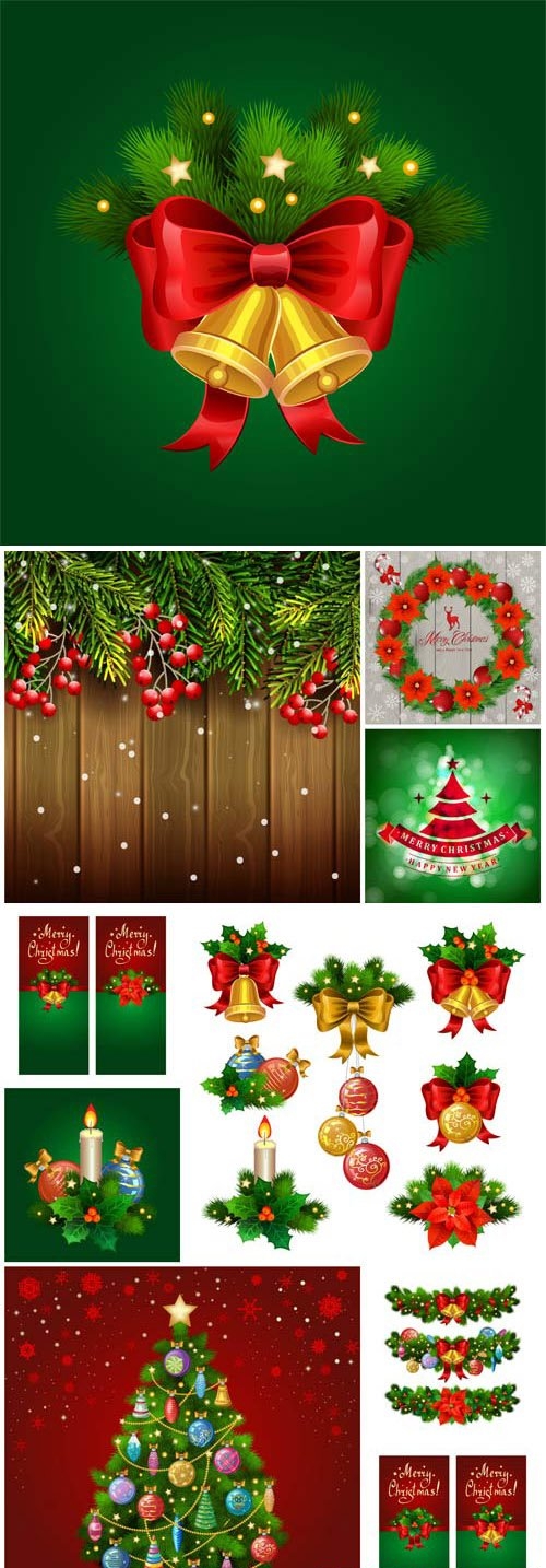New Year and Christmas illustrations in vector - 51