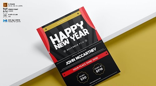 New Year Flyer Template Vol. 02