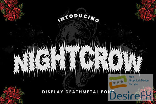 NightCrow - Deathmetal Font