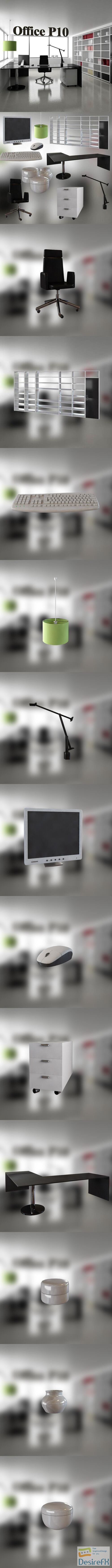 Office Set P10 3D Model
