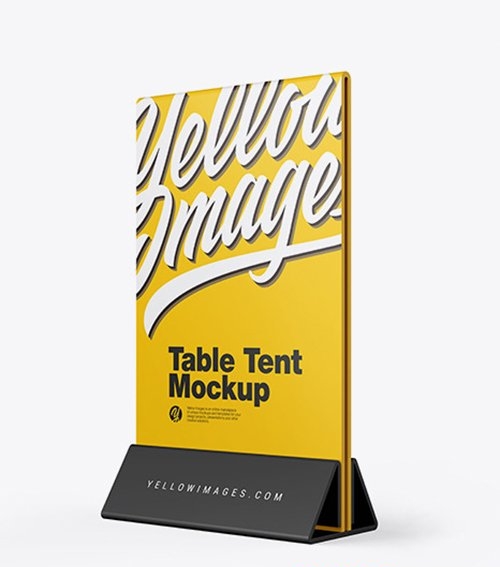 Plastic Table Tent Mockup 48445