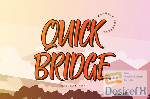 Quick bridge display font