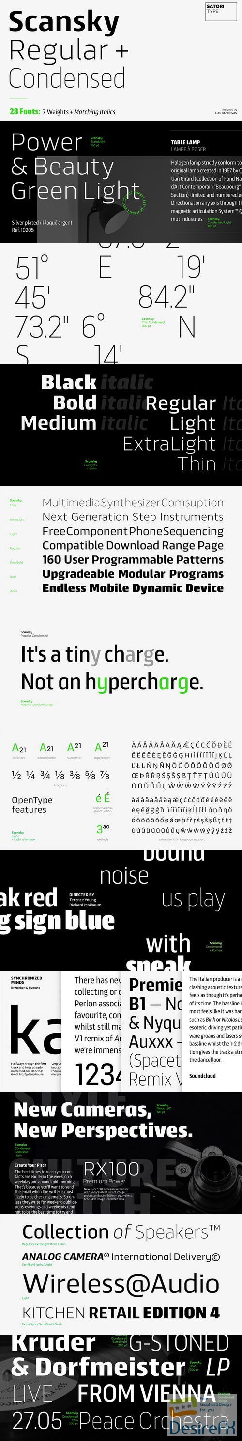 Scansky Font Family 28-Weights