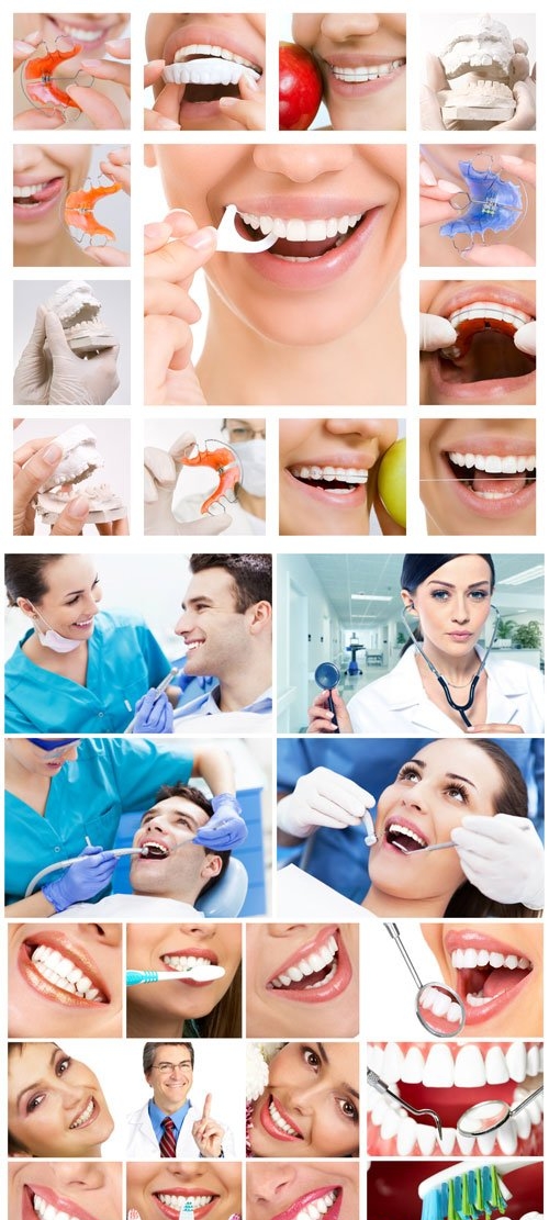 Smile, visiting dentist stock photo