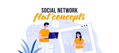 Social network - Flat Concept 29800506