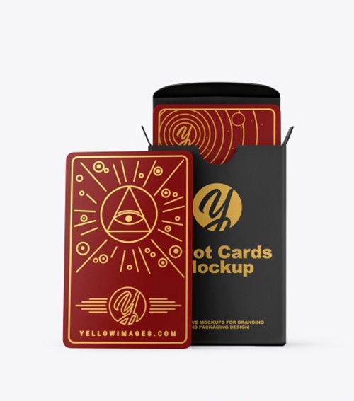 Tarot Cards with Box Mockup 58720
