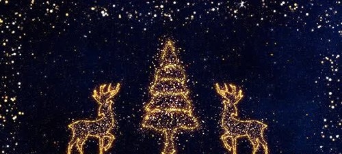 The Festive Glitter With Christmas Tree And Deer 29355126