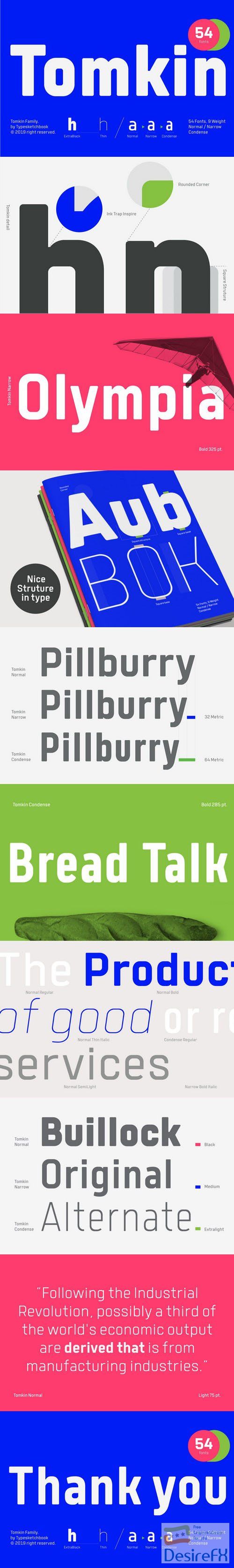 Tomkin Font Family 54-Weights