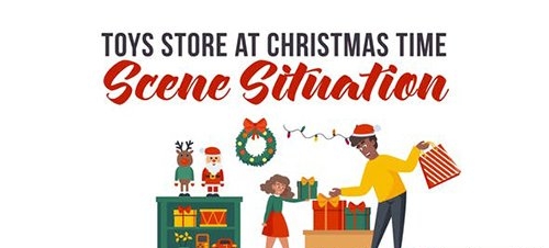 Toys store at Christmas time - Explainer Elements 29437365