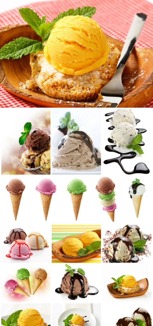 Various ice cream stock photo