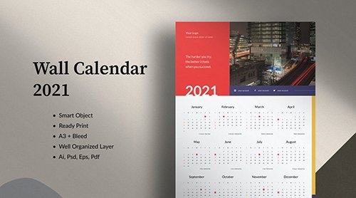 Wall Calendar 2021 ERBY8HD