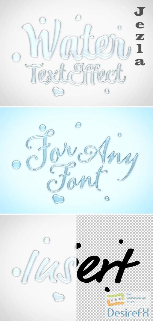 Water Text Effect Mockup 401058379