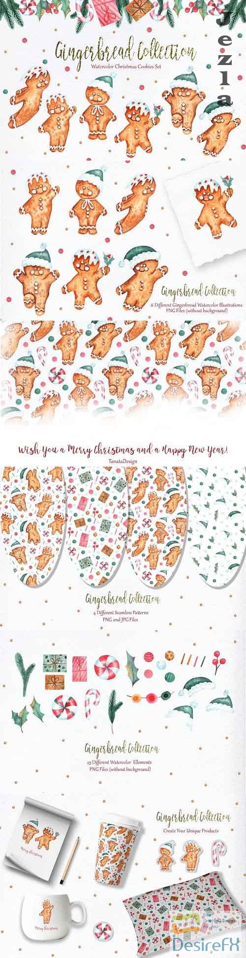 Watercolor Gingerbread Collection - 5689133