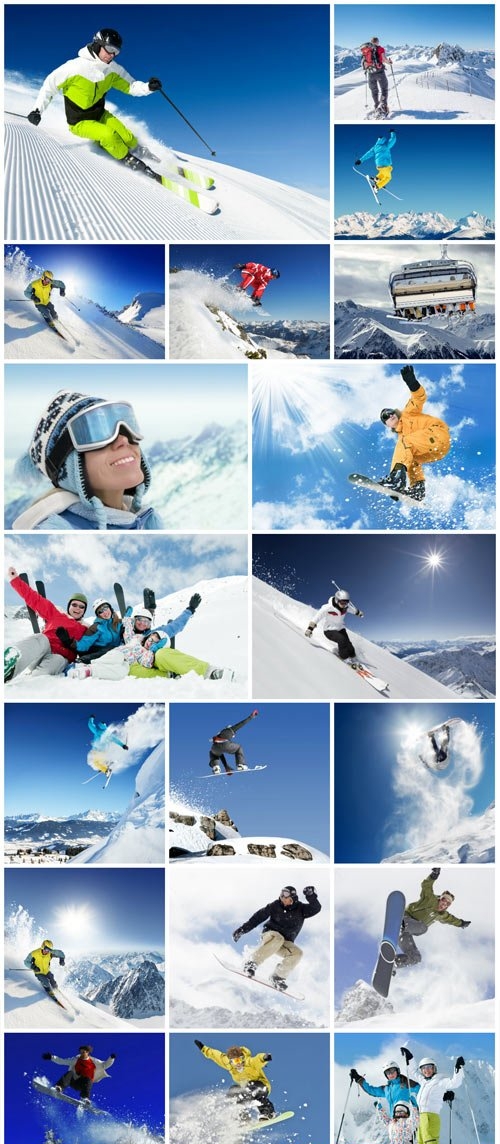 Winter vacation in the mountains stock photo - 2