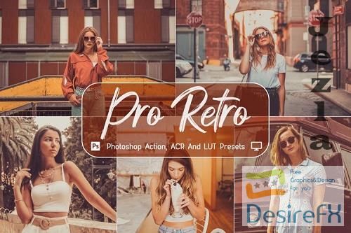 10 Pro Retro Photoshop Actions, ACR, LUT Presets - 1150098