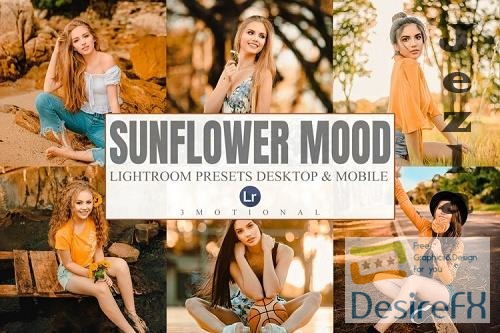 5 Sunflower Mood Mobile and Desktop Lightroom Presets - 1174739