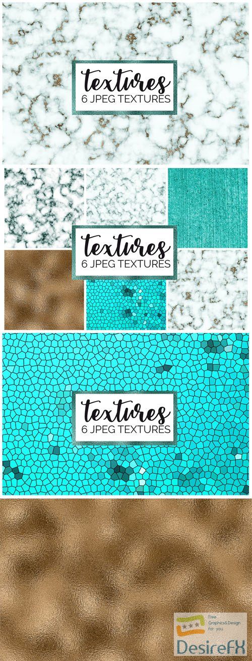 8 Marble &amp; Foil Textures Digital Papers Pack