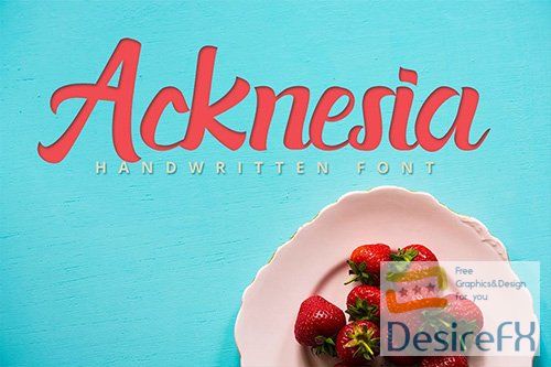 Acknesia - Food Hand Written Font