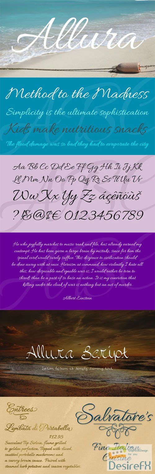 Allura Calligraphy Script Font 2-Weight