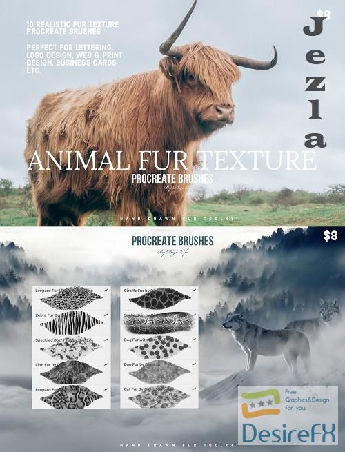 Animal Fur Texture Procreate Brushes 5445462